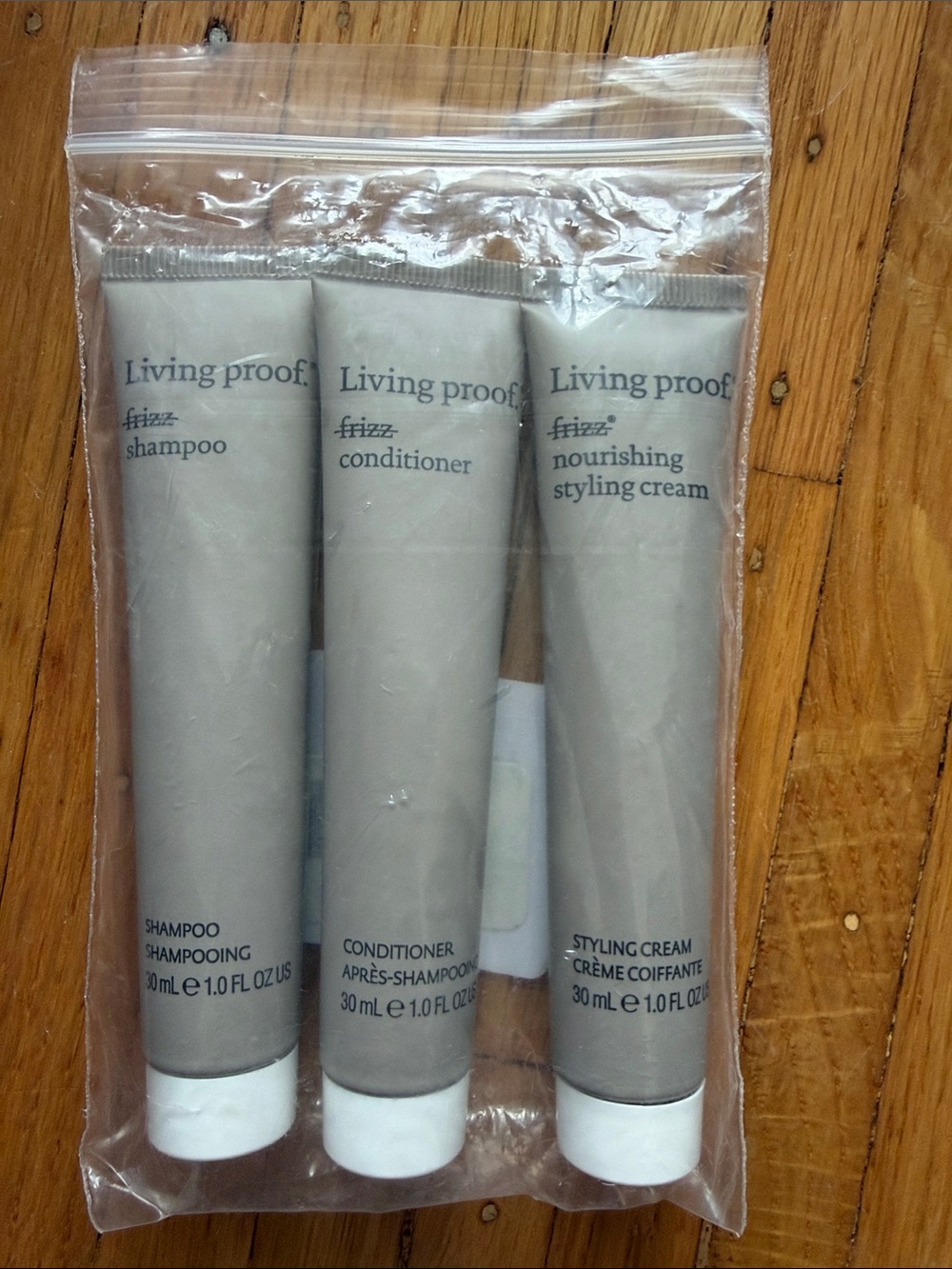 Living Proof Frizz Shampoo, Conditioner & Nourishing Styling Cream - Gray